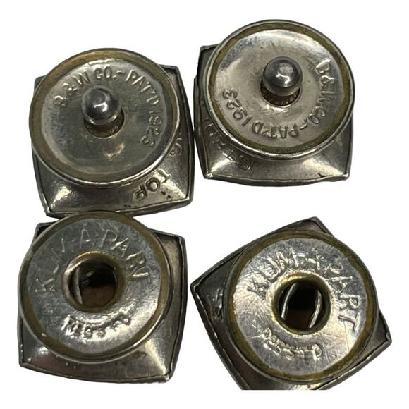 Vintage 1920s Baer & Wilde Sterling Silver Cufflinks Art Deco Kum A Part Snap - Picture 4 of 8